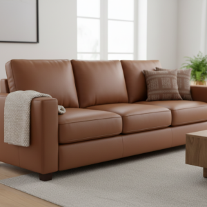 light brown leatherette