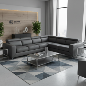 dark grey leatherette