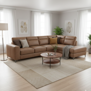 light brown leatherette