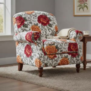 beige red orange printed