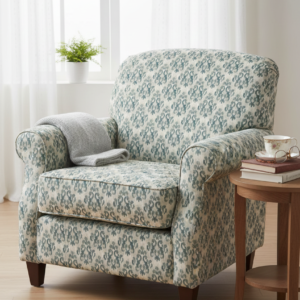 beige sea green printed